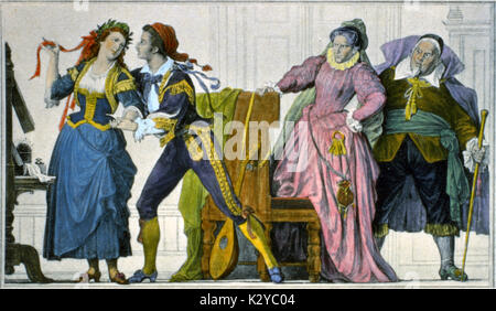 MOZART - Le nozze di Figaro affresco di Eduard Engerth (1818-1897