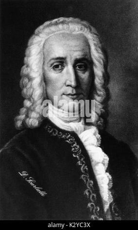 Domenico Scarlatti ritratto. Clavicembalista e compositore 1685-1757 Foto Stock