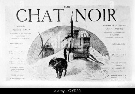 Parigi - Le Chat Noir. Il punto di incontro per artisti, musicisti e intellettuali di Parigi all'inizio del XIX secolo. Foto Stock