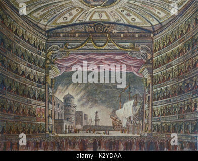 Milano - La scala interna, 1819 Foto Stock