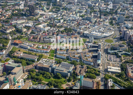 Funke Media, Essen, verde centro di Essen, quartiere universitario, vicino Università Essen, Essener Innenstadt, Funke-Medien-Campus, FunkeMedien, Ruhrgebie Foto Stock