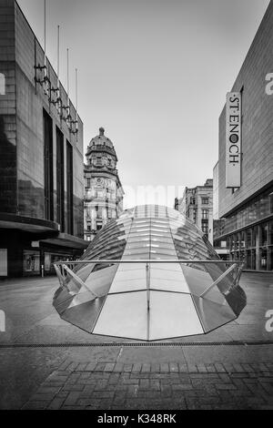 Glasgow, Scozia stazione della metropolitana ingresso St. Enoch Foto Stock