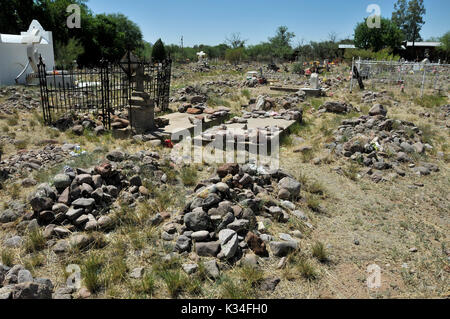 Il cimitero di Tubac, Santa Cruz County, Tubac, Arizona, Stati Uniti. Foto Stock