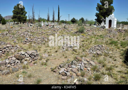 Il cimitero di Tubac, Santa Cruz County, Tubac, Arizona, Stati Uniti. Foto Stock