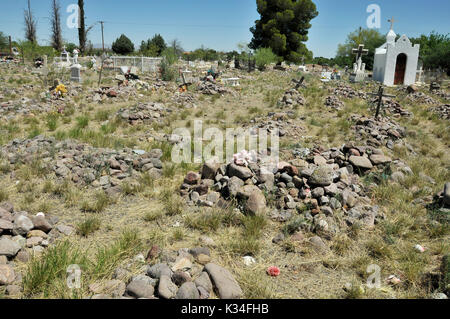 Il cimitero di Tubac, Santa Cruz County, Tubac, Arizona, Stati Uniti. Foto Stock