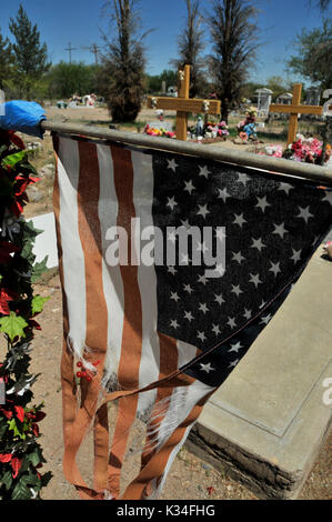 Il cimitero di Tubac, Santa Cruz County, Tubac, Arizona, Stati Uniti. Foto Stock