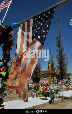 Il cimitero di Tubac, Santa Cruz County, Tubac, Arizona, Stati Uniti. Foto Stock