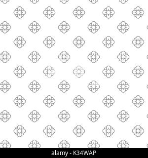 Unique digital fiori seamless pattern con varie icone e simboli su sfondo bianco piatta illustrazione vettoriale Illustrazione Vettoriale