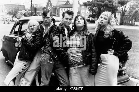 Cry-Baby, USA 1990, Regie: John Waters, Darsteller: (v. l.) Kim McGuire, Darren E. Burrows, Johnny Depp, Ricki Lake, Traci Lords Foto Stock