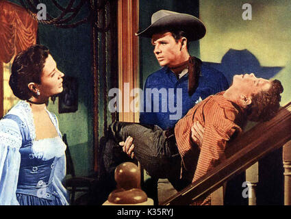 Der weiße Teufel von Arkansas aka. Fate un giro su un Crooked Trail, USA 1958 Regie: Jesse Hibbs Darsteller: Audie Murphy, Gia Scala, Walter Matthau Foto Stock