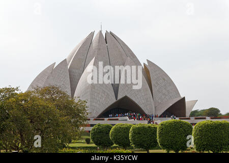 Il Tempio del Loto, situato a Delhi, India, è un Bahá'í casa di culto completata nel 1986. Foto Stock