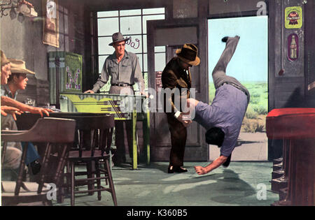 Pessima giornata al Black Rock L-R: , Lee Marvin, Robert Ryan, Spencer Tracy, [?] Foto Stock