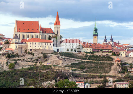 Znojmo, Repubblica Ceca, San Nicola e storica città vecchia, Paesaggio Foto Stock