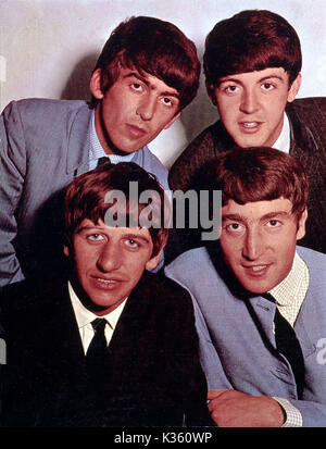 I BEATLES top: George Harrison, Paul McCARTNEY; Fondo: Ringo Starr, JOHN LENNON Foto Stock