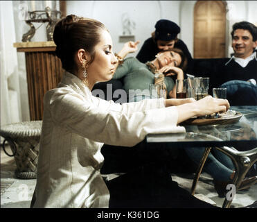 LES BICHES JACQUELINE SASSARD sinistra, STEPHANE AUDRAN background data: 1968 Foto Stock