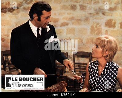 LE BOUCHER JEAN YANNE, STEPHANE AUDRAN data: 1970 Foto Stock