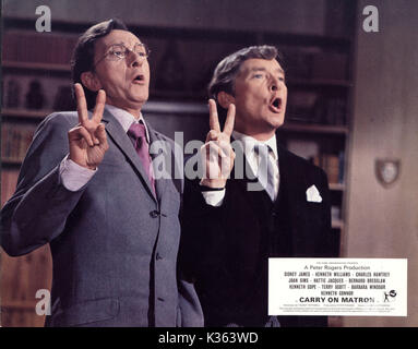 Portare su MATRONA CHARLES HAWTREY, KENNETH WILLIAMS data: 1972 Foto Stock