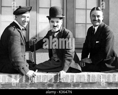 L-R, Sir Harry Lauder, Charlie Chaplin, SYD CHAPLIN Foto Stock