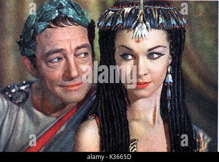 Cesare e Cleopatra Claude Rains e Vivien Leigh A DUE CITTÀ FILM data: 1945 Foto Stock