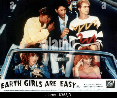 Le ragazze della terra sono facili De Laurentiis Entertainment Group indietro: DAMON WAYANS, Jeff Goldblum, Jim Carrey anteriore: geena Pagina DAVIS, Julie Brown data: 1988 Foto Stock