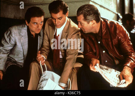 GOODFELLAS JOE PESCI, Ray Liotta e Robert De Niro A WARNER BROS FILM data: 1990 Foto Stock