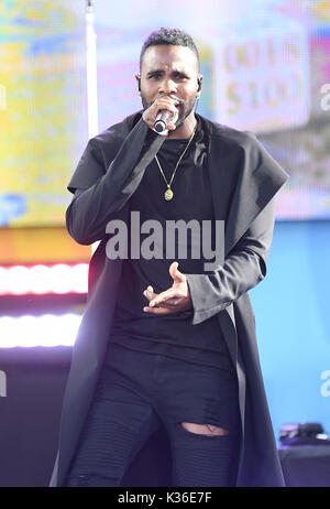 NEW YORK, NY - 1 Settembre : Jason Derulo esegue su ABC della 'Good Morning America' a Rumsey commemorazione il 1 settembre 2017 a New York City.@John Palmer/Media punzone Credito: MediaPunch Inc/Alamy Live News Foto Stock