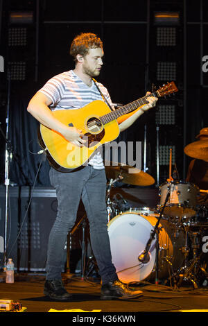 Miami, Florida, Stati Uniti d'America. 01 Sep, 2017. Phillip Phillips in concerto presso la Bayfront Park anfiteatro in Miami. Il 1 settembre 2017. Credito: MediaPunch Inc/Alamy Live News Foto Stock