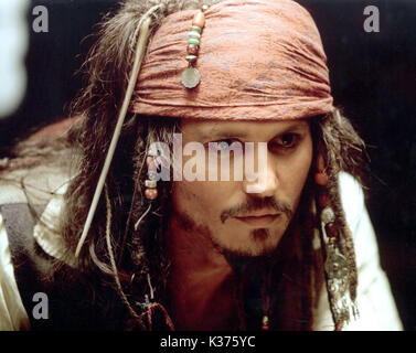 Pirati dei Caraibi: La maledizione della perla nera Jerry Bruckheimer FILMS/WALT DISNEY PICTURES Johnny Depp data: 2003 Foto Stock