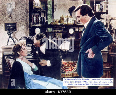 La vita privata di Sherlock Holmes L-R, GENEVIEVE PAGINA, COLIN BLAKELY, Robert Stephens Foto Stock