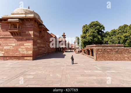 Fatehpur Sikri, India. Il complesso imperiale è uno degli esempi meglio conservati di architettura di Mughal in India. Foto Stock