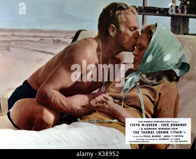 La THOMAS CROWN AFFAIR MIRISCH CORP STEVE McQUEEN, Faye Dunaway data: 1968 Foto Stock