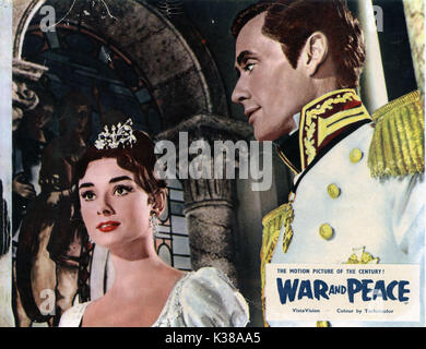 La guerra e la pace Henry Fonda e Audrey Hepburn un film di Paramount data: 1956 Foto Stock