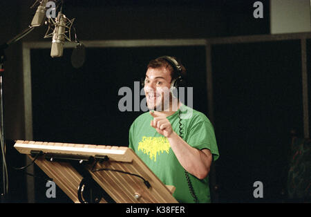 SHARK TALE FILM DI ANIMAZIONE INDUSTRIA/produzione scatti 2000s Jack Black facendo un voice over data: 2004 Foto Stock