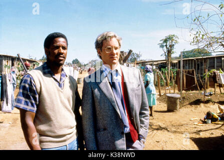 Grido di libertà Denzel Washington come Steve Biko, Kevin Kline come Donald Woods data: 1987 Foto Stock