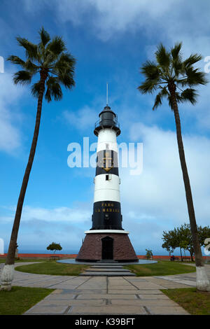 Miraflores Lighthouse, Antonio Raimondi, parco di Miraflores Lima, Perù, Sud America Foto Stock