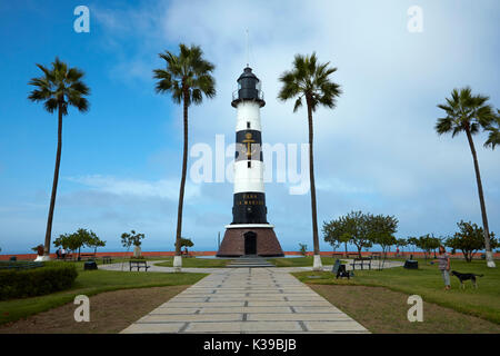 Miraflores Lighthouse, Antonio Raimondi, parco di Miraflores Lima, Perù, Sud America Foto Stock