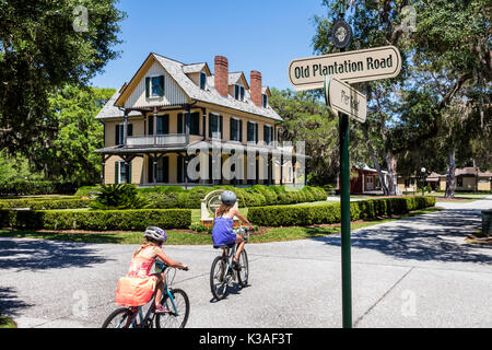 Georgia,Jekyll Island,Barrier Island,Jekyll Island Club Resort,quartiere storico,hotel alberghi alloggio motel motel,DuBignon Cottage,1884,esterno, Foto Stock