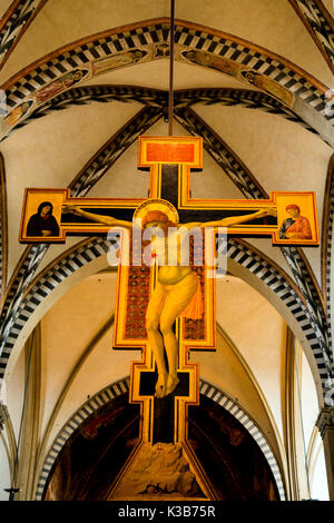 Crocifisso di Giotto nella chiesa di santa maria novella a Firenze Italia Foto Stock