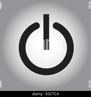 Black Power icona illustrazione vettore isolato su sfondo grigio. EPS10 Illustrazione Vettoriale