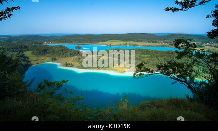 Lakeview ai laghi di Illay e Narlay francesi nella regione del Giura Foto Stock