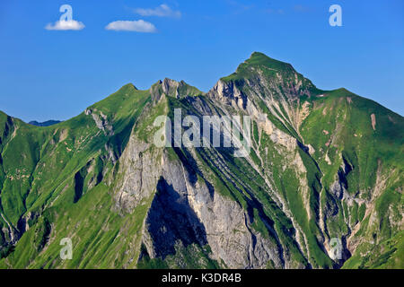 In Germania, in Baviera, Algovia, superiore Allgäu, Allgäuer alpi, Allgäuer cresta principale, Alpelesattel, Rothorn, Schneck Himmelhorn, Foto Stock