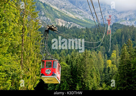 In Germania, in Baviera, Baviera, Werdenfelser Land (regione), Zugspitze, Eibsee Funivia, Foto Stock