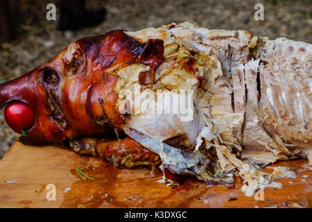 Giochi medievali durante la Landshuter Hochzeit (festival) a Landshut, Bassa Baviera, Baviera, Germania, Foto Stock