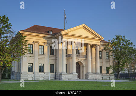 Prinz-Carl-Palais est del Finanzgarten, Monaco di Baviera, Lehel, Alta Baviera, Baviera, Germania, Foto Stock