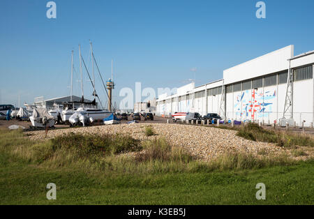 Attività Calshot centro sul Calshot Spit in Hampshire England Regno Unito. Agosto 2017 Foto Stock