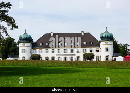 Castello Höhenried vicino a Bernried al lago di Starnberg (Starnberger See), Baviera, Baviera, Germania Foto Stock