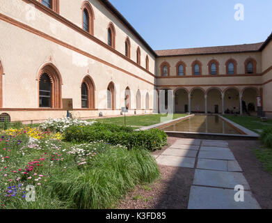 Corte Ducale, Castello Sforzesco di Milano, Italia Foto Stock