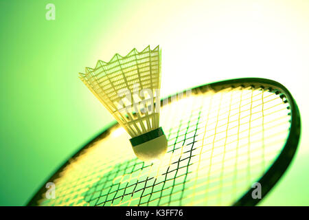 Badminton racchetta e volano Foto Stock