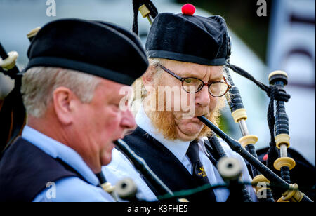 Peebles, Scozia UK 2 settembre 2017. Peebles Highland Games, il più grande "highland' giochi in confini scozzesi ha avuto luogo a Peebles su ECCETTO PONTI Foto Stock