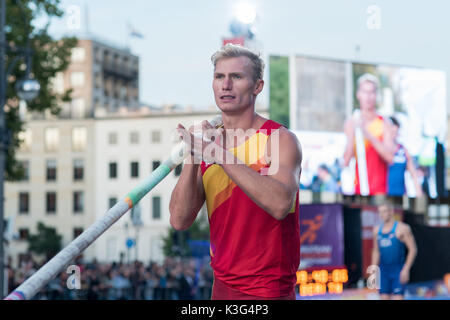 Berlino, Germania. 02Sep, 2017. Igor Bychkov, pole vault, GER, 02.09.2017, Credit: Uwe Koch/Alamy Live News Foto Stock